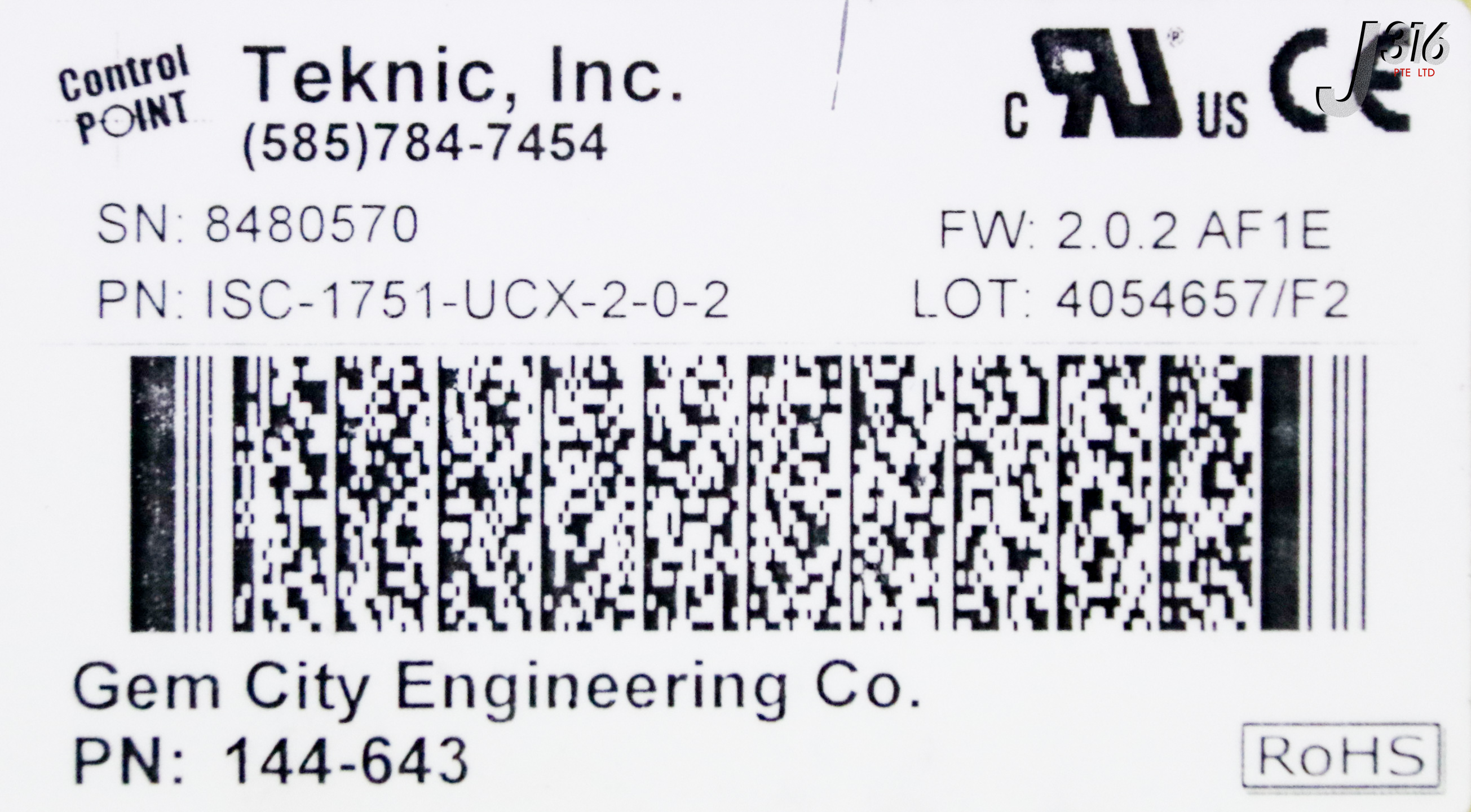 37171 TEKNIC INTERGRATED SERVO DRIVE, CONTROL POINT ISC-1751-UCX-2